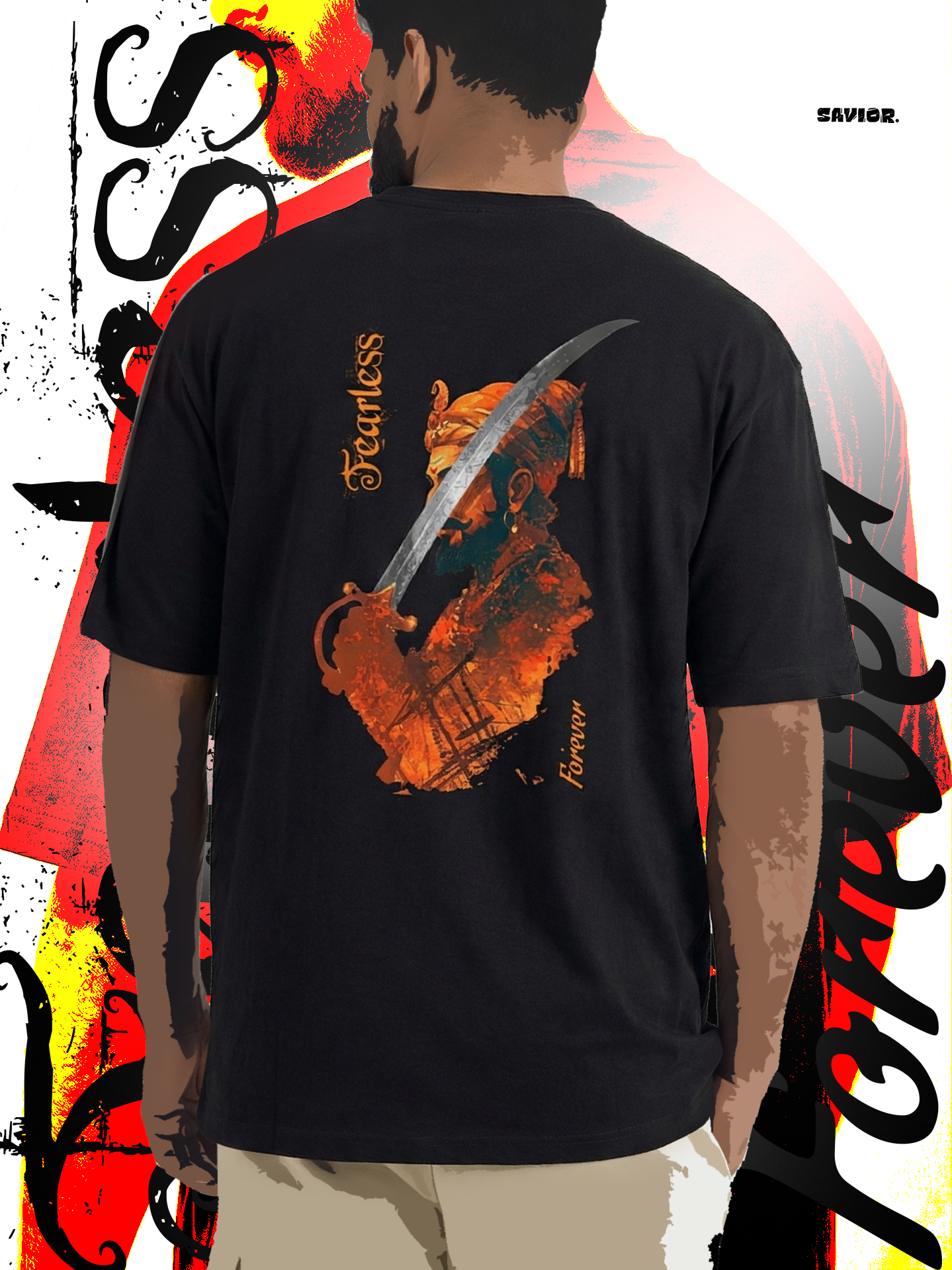 Shivaji Maharaj "Fearless Forever" | Unisex Oversized T-Shirt